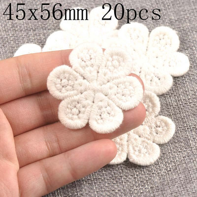 Floră Albă Dantela Applique Plasă Trim Pentru Cusut Pe Țesătură Guipură Articole Nunta Decorare Acasa