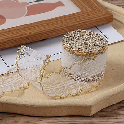 10M Πολύχρωμη κορδέλα δαντέλα 45mm Πλάτος 45mm Ύφασμα Κεντημένη Διχτυωτή Κορδέλα για Αξεσουάρ Ραπτικής Αφρικανική Δαντέλα 30mm