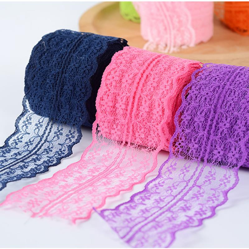 10M Πολύχρωμη κορδέλα δαντέλα 45mm Πλάτος 45mm Ύφασμα Κεντημένη Διχτυωτή Κορδέλα για Αξεσουάρ Ραπτικής Αφρικανική Δαντέλα 30mm