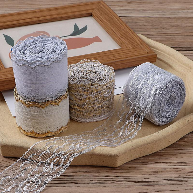 10M Πολύχρωμη κορδέλα δαντέλα 45mm Πλάτος 45mm Ύφασμα Κεντημένη Διχτυωτή Κορδέλα για Αξεσουάρ Ραπτικής Αφρικανική Δαντέλα 30mm