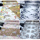 Neoonvärvi tikitud tüllpitsiga meisterdamise kleidi õmblemine värviline pehme kameevõrk kahepoolne tikkimispits nõeltega töötamiseks