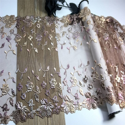 Neoonvärvi tikitud tüllpitsiga meisterdamise kleidi õmblemine värviline pehme kameevõrk kahepoolne tikkimispits nõeltega töötamiseks