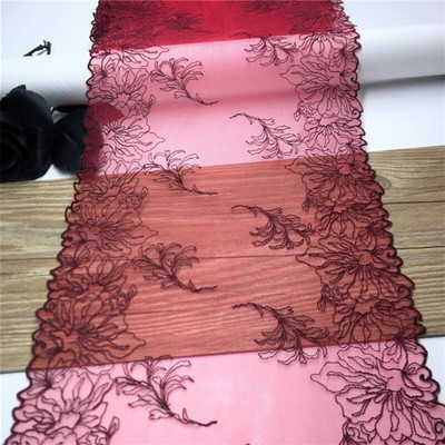 Neoonvärvi tikitud tüllpitsiga meisterdamise kleidi õmblemine värviline pehme kameevõrk kahepoolne tikkimispits nõeltega töötamiseks