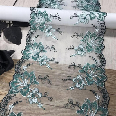 Neoonvärvi tikitud tüllpitsiga meisterdamise kleidi õmblemine värviline pehme kameevõrk kahepoolne tikkimispits nõeltega töötamiseks