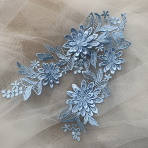 2 KOM. Višebojni poliesterski vez, našivena haljina, čipkana aplikacija, cvjetni flaster, dodaci za plesnu odjeću