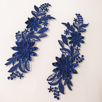 2 KOM. Višebojni poliesterski vez, našivena haljina, čipkana aplikacija, cvjetni flaster, dodaci za plesnu odjeću