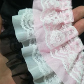 1Yards Υψηλής Ποιότητας Ύφασμα Δαντέλα από Τούλι 5cm Σιφόν Κορδέλα Δαντέλα Ροζ Μαύρο Λευκό Δαντέλα Ύφασμα Κέντημα Φόρεμα Κορδέλες Χειροτεχνίες FR25