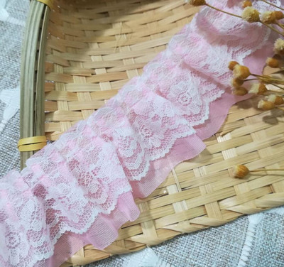 1Yards Υψηλής Ποιότητας Ύφασμα Δαντέλα από Τούλι 5cm Σιφόν Κορδέλα Δαντέλα Ροζ Μαύρο Λευκό Δαντέλα Ύφασμα Κέντημα Φόρεμα Κορδέλες Χειροτεχνίες FR25