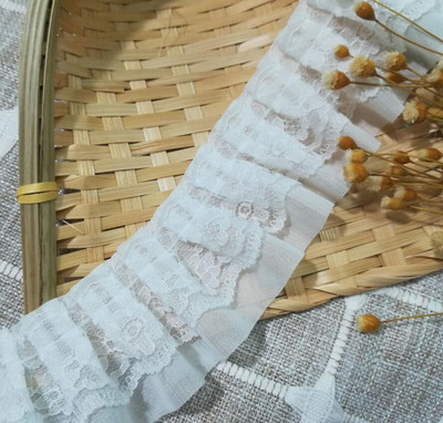 1Yards Υψηλής Ποιότητας Ύφασμα Δαντέλα από Τούλι 5cm Σιφόν Κορδέλα Δαντέλα Ροζ Μαύρο Λευκό Δαντέλα Ύφασμα Κέντημα Φόρεμα Κορδέλες Χειροτεχνίες FR25