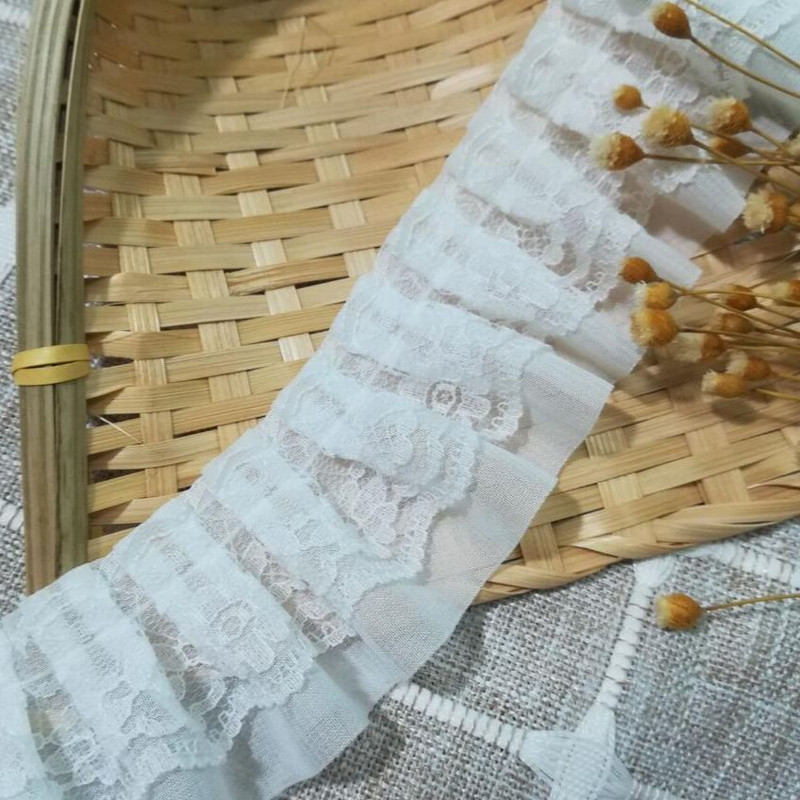 1Yards Υψηλής Ποιότητας Ύφασμα Δαντέλα από Τούλι 5cm Σιφόν Κορδέλα Δαντέλα Ροζ Μαύρο Λευκό Δαντέλα Ύφασμα Κέντημα Φόρεμα Κορδέλες Χειροτεχνίες FR25