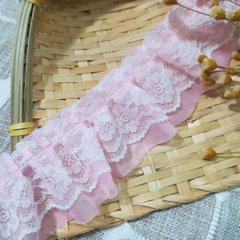 1Yards Υψηλής Ποιότητας Ύφασμα Δαντέλα από Τούλι 5cm Σιφόν Κορδέλα Δαντέλα Ροζ Μαύρο Λευκό Δαντέλα Ύφασμα Κέντημα Φόρεμα Κορδέλες Χειροτεχνίες FR25