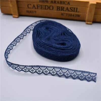 10 jardi Čipkasta vrpca Širina trake 14 mm Obrubljena tkanina DIY izvezena za šivanje Ukrasi vjenčanice Tkanina od afričke čipke