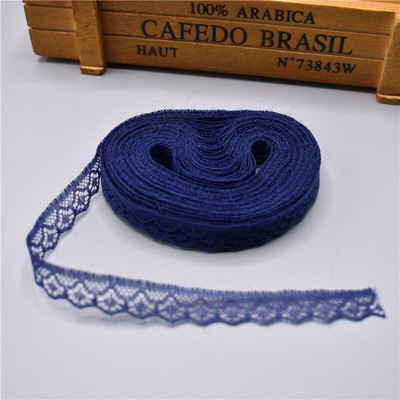 10 jardi Čipkasta vrpca Širina trake 14 mm Obrubljena tkanina DIY izvezena za šivanje Ukrasi vjenčanice Tkanina od afričke čipke