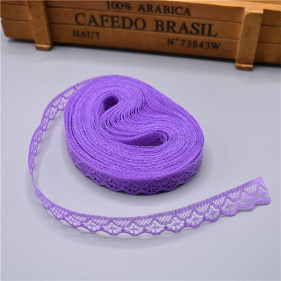 10 jardi Čipkasta vrpca Širina trake 14 mm Obrubljena tkanina DIY izvezena za šivanje Ukrasi vjenčanice Tkanina od afričke čipke
