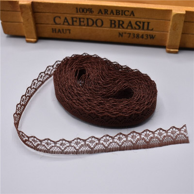 10 jardi Čipkasta vrpca Širina trake 14 mm Obrubljena tkanina DIY izvezena za šivanje Ukrasi vjenčanice Tkanina od afričke čipke