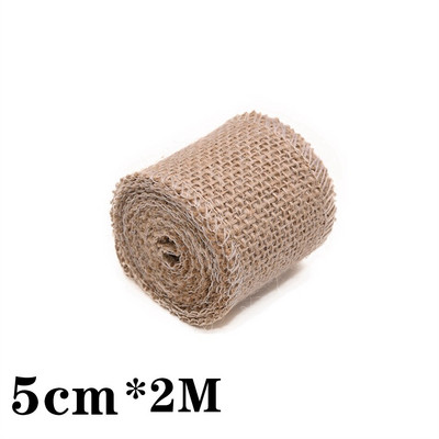5M 6mm-50mm Iuta naturală cu fundă cu fundă artizanat DIY vintage din iuta din pânză de pânză țesătură ambalaj cadou, cusut, petrecere, nuntă, decorațiuni de Crăciun