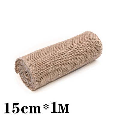 5M 6mm-50mm Iuta naturală cu fundă cu fundă artizanat DIY vintage din iuta din pânză de pânză țesătură ambalaj cadou, cusut, petrecere, nuntă, decorațiuni de Crăciun