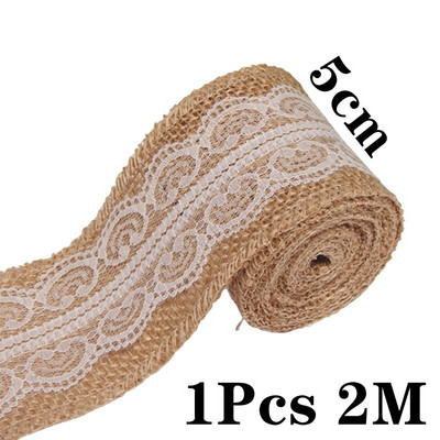 5M 6mm-50mm Iuta naturală cu fundă cu fundă artizanat DIY vintage din iuta din pânză de pânză țesătură ambalaj cadou, cusut, petrecere, nuntă, decorațiuni de Crăciun