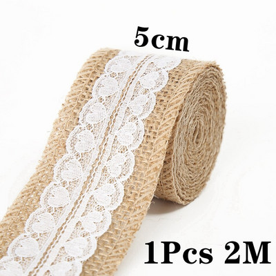 5M 6mm-50mm Iuta naturală cu fundă cu fundă artizanat DIY vintage din iuta din pânză de pânză țesătură ambalaj cadou, cusut, petrecere, nuntă, decorațiuni de Crăciun