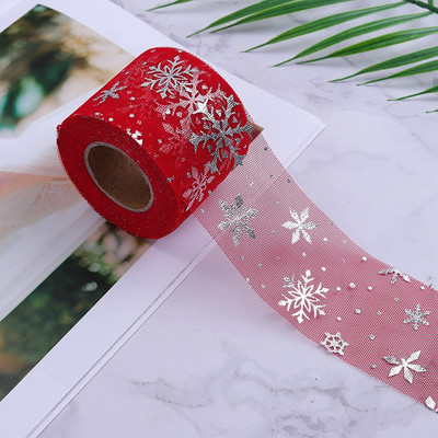 6 cm / 13 cm * 5 m snaigė tiulis vaivorykštė sidabrinė sniego žvaigždė "pasidaryk pats" rankų darbo audinys kūdikių suknelė Kalėdų vestuvių gimtadienio puokštės reikmenys