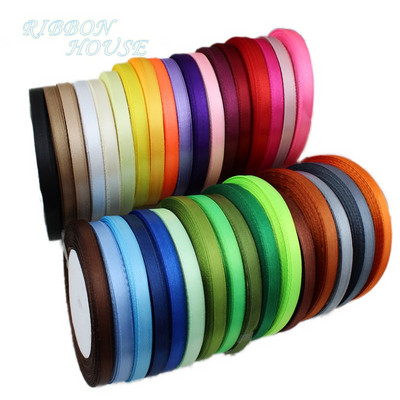 (25 yards/roll) Satin Ribbon Wholesale Gift Packing Christmas decoration diy Ribbons roll fabric (6/10/12/15/20/25/40mm)
