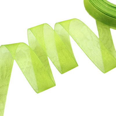 (50 jardų/ritinys) Organzos juostelė Didmeninė dovanų pakavimo dekoracija Kalėdinės šilko juostelės nėrinių audinys 12/15/20/25/40/50mm