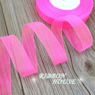 (50 jardų/ritinys) Organzos juostelė Didmeninė dovanų pakavimo dekoracija Kalėdinės šilko juostelės nėrinių audinys 12/15/20/25/40/50mm