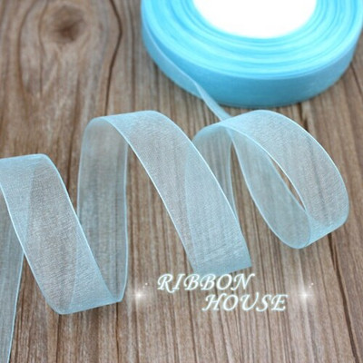 (50 jardų/ritinys) Organzos juostelė Didmeninė dovanų pakavimo dekoracija Kalėdinės šilko juostelės nėrinių audinys 12/15/20/25/40/50mm