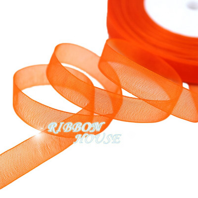 (50 jardų/ritinys) Organzos juostelė Didmeninė dovanų pakavimo dekoracija Kalėdinės šilko juostelės nėrinių audinys 12/15/20/25/40/50mm