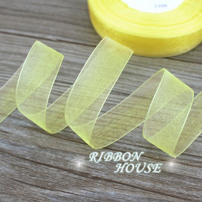 (50 jardų/ritinys) Organzos juostelė Didmeninė dovanų pakavimo dekoracija Kalėdinės šilko juostelės nėrinių audinys 12/15/20/25/40/50mm