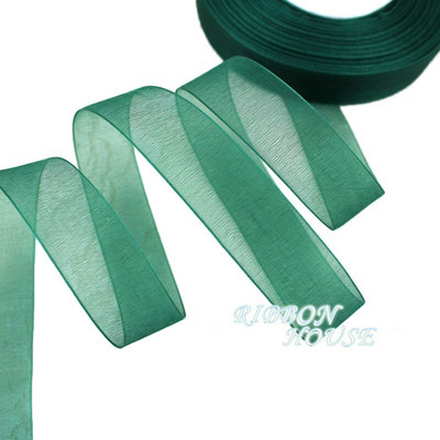 (50 jardų/ritinys) Organzos juostelė Didmeninė dovanų pakavimo dekoracija Kalėdinės šilko juostelės nėrinių audinys 12/15/20/25/40/50mm