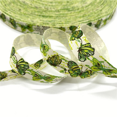 5 jardi 15 mm pamučne vrpce Crno-bijeli uzorak Pamučne vrpce s tiskanim uzorkom za vjenčanje Božićni ukrasi DIY tkanina za šivanje #05