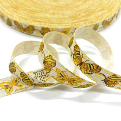 5 jardi 15 mm pamučne vrpce Crno-bijeli uzorak Pamučne vrpce s tiskanim uzorkom za vjenčanje Božićni ukrasi DIY tkanina za šivanje #05