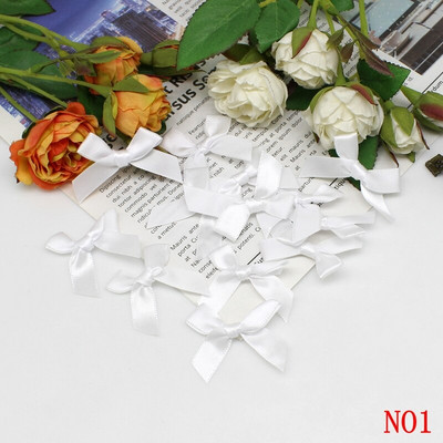 (50-200 τμχ/συσκευασία) Φιόγκοι με κορδέλα Μικρού μεγέθους Σατέν κορδέλα Φιόγκος Λουλούδι Χειροτεχνία Διακόσμηση Χειροτεχνίας DIY Χειροτεχνία Διακόσμησης πάρτι Ύφασμα