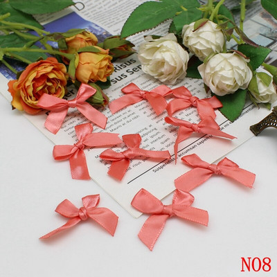(50-200 τμχ/συσκευασία) Φιόγκοι με κορδέλα Μικρού μεγέθους Σατέν κορδέλα Φιόγκος Λουλούδι Χειροτεχνία Διακόσμηση Χειροτεχνίας DIY Χειροτεχνία Διακόσμησης πάρτι Ύφασμα