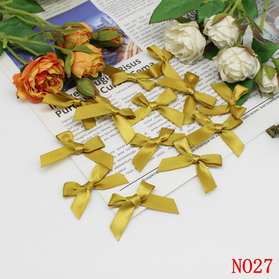 (50-200 τμχ/συσκευασία) Φιόγκοι με κορδέλα Μικρού μεγέθους Σατέν κορδέλα Φιόγκος Λουλούδι Χειροτεχνία Διακόσμηση Χειροτεχνίας DIY Χειροτεχνία Διακόσμησης πάρτι Ύφασμα