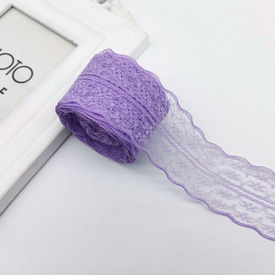 Panglică de dantelă de 4,5 cm, 10 metri/rolă, alb, negru, roz, roșu, albastru, verde, violet, bej, portocaliu, galben, burgundă, cafea, dantelă, artizanat