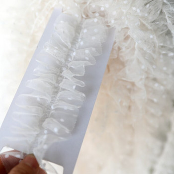 2 μέτρα Ροζ Λευκό Μπεζ λουλούδι βολάν δαντέλα ύφασμα κεντημένη κορδέλα με δαντέλα DIY Αξεσουάρ ραπτικής χειροτεχνίας για ρούχα γάμου