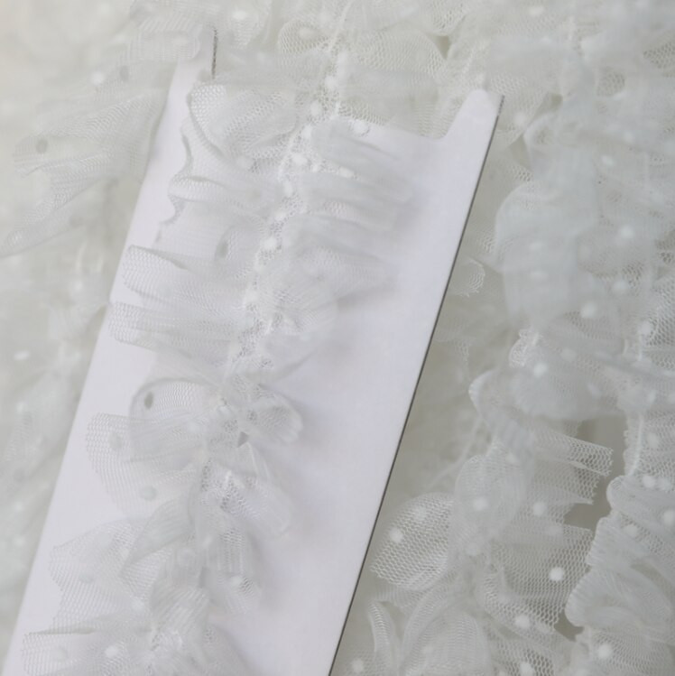 2 μέτρα Ροζ Λευκό Μπεζ λουλούδι βολάν δαντέλα ύφασμα κεντημένη κορδέλα με δαντέλα DIY Αξεσουάρ ραπτικής χειροτεχνίας για ρούχα γάμου