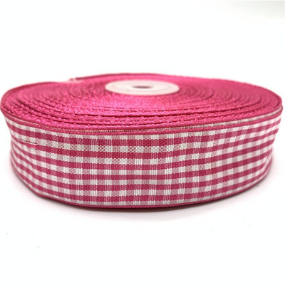 5 yarzi/lot 10/15/20/25mm Panglică roșie în carouri Panglică imprimată cu grilă pentru acasă, nuntă, decorare de Crăciun, ambalaj pentru cadou DIY