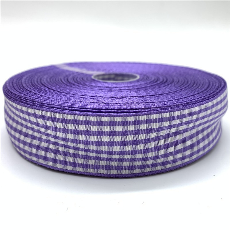 5 yarzi/lot 10/15/20/25mm Panglică roșie în carouri Panglică imprimată cu grilă pentru acasă, nuntă, decorare de Crăciun, ambalaj pentru cadou DIY