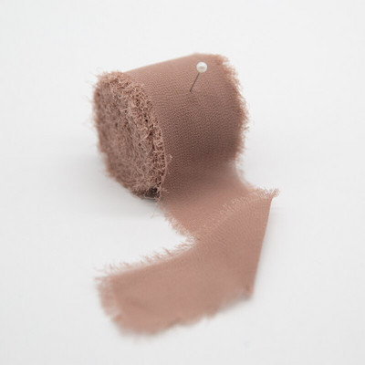 Äärisega šifoonpael Siiditaolised paelad Pulmakutse Kimbukangast Paelad 3,8cmx6,4m jõulukaunistusega kingituste pakkimine