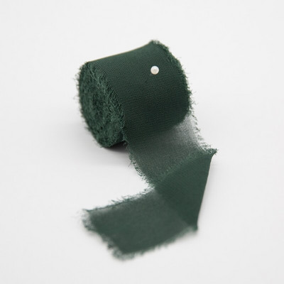 Äärisega šifoonpael Siiditaolised paelad Pulmakutse Kimbukangast Paelad 3,8cmx6,4m jõulukaunistusega kingituste pakkimine