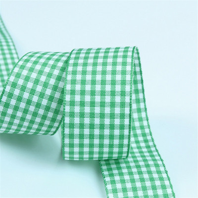 10mm 25mm δικτυωτό καρό κορδέλες Bow Κορδέλα δώρου Συσκευασία Πολυεστερική κορδέλα Χειροποίητα DIY αξεσουάρ, 5 μέτρα / παρτίδα