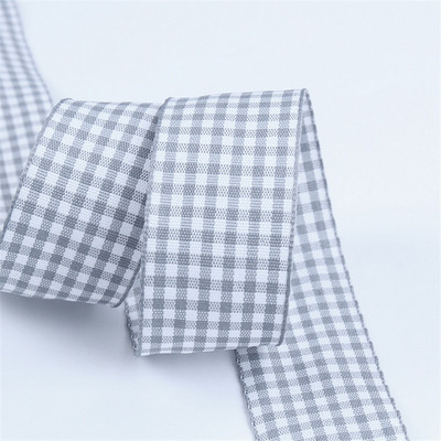 10mm 25mm δικτυωτό καρό κορδέλες Bow Κορδέλα δώρου Συσκευασία Πολυεστερική κορδέλα Χειροποίητα DIY αξεσουάρ, 5 μέτρα / παρτίδα