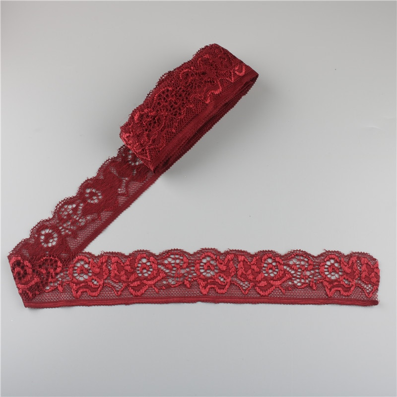 5Yards/lot Garnituri din dantelă elastică de înaltă calitate pentru cusut îmbrăcăminte Decorațiuni de nuntă 30mm Panglică din țesătură din dantelă elastică de Crăciun DIY