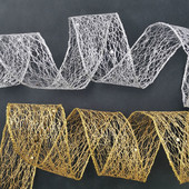 (2 M/rull) 50mm õõnes läikiv pael jõulukinke pakend Kokkupandav joon serv Käsitöö Pulma jõulukaunistus