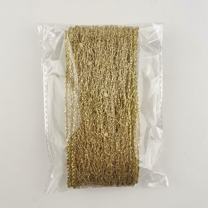 (2 M/rull) 50mm õõnes läikiv pael jõulukinke pakend Kokkupandav joon serv Käsitöö Pulma jõulukaunistus