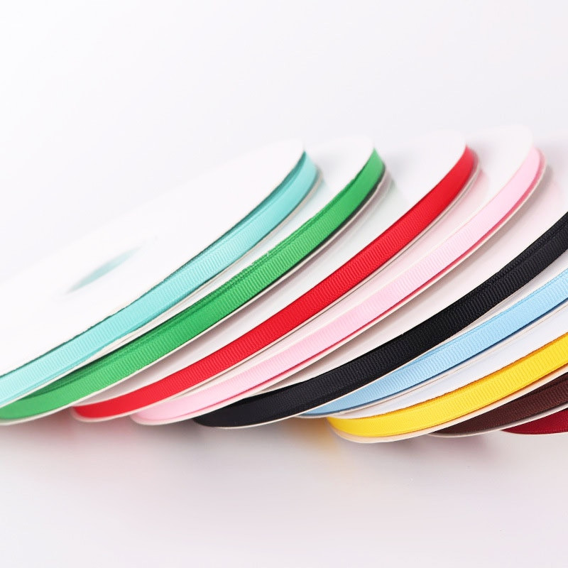 5 jardi/rola Vrpca najbolje kvalitete za rukotvorine Ukrasi za vjenčanja DIY Grosgrain Vrpce Mašna Pokloni Kartice Zamotavanje 6 mm