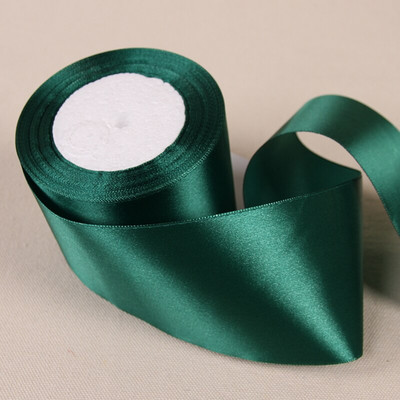 25 Yards σκούρο πράσινο μεταξωτό σατέν κορδέλα Γαμήλιο πάρτι Διακόσμηση σπιτιού Δώρο Ενδύματα Ραπτικής Ύφασμα Φιόγκος Υλικό DIY Αξεσουάρ μαλλιών